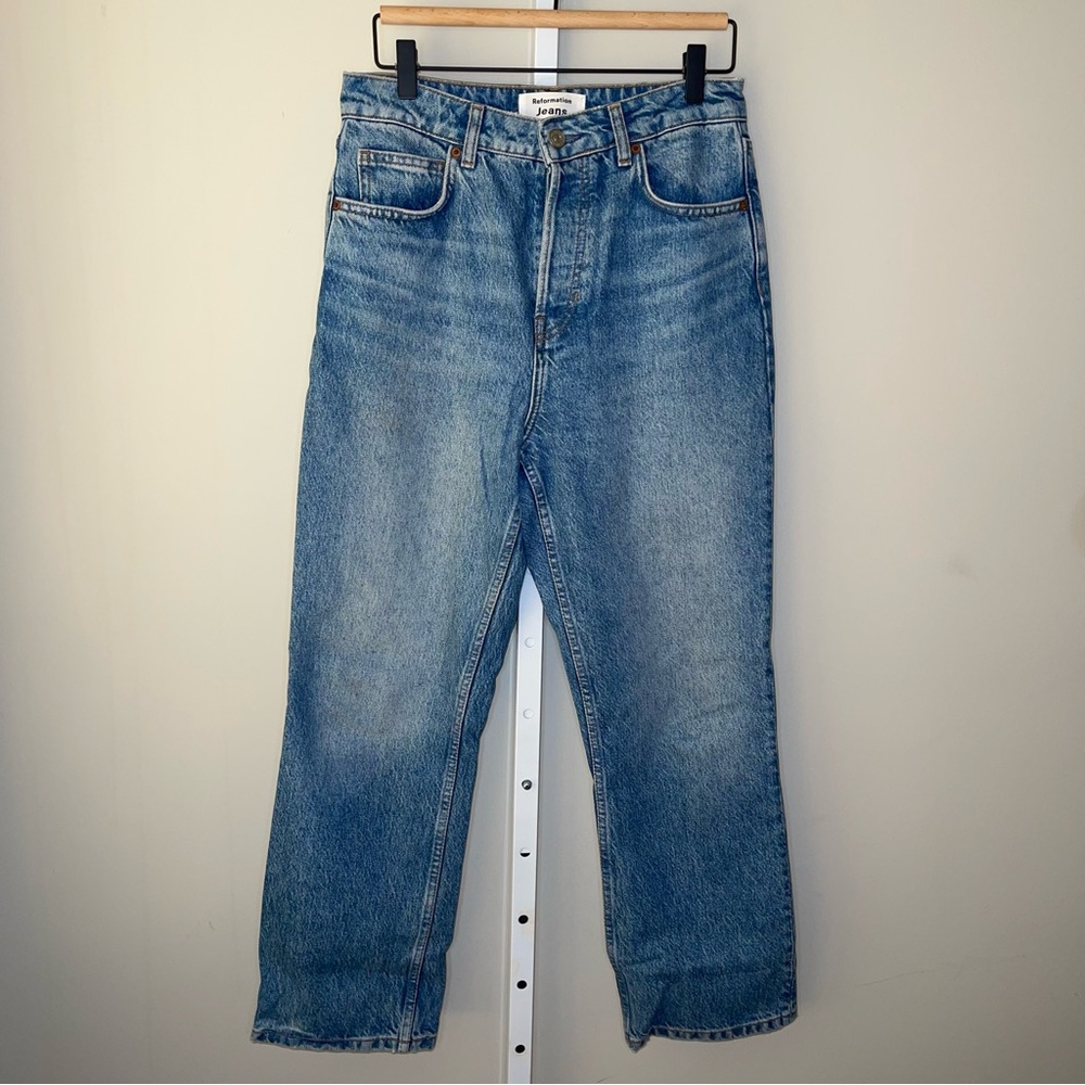 Reformation Cynthia High Rise Straight Long Jeans – Size 28